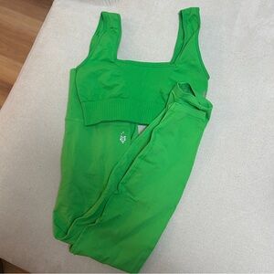 Free People Movement Good Karma  Bright Green Set